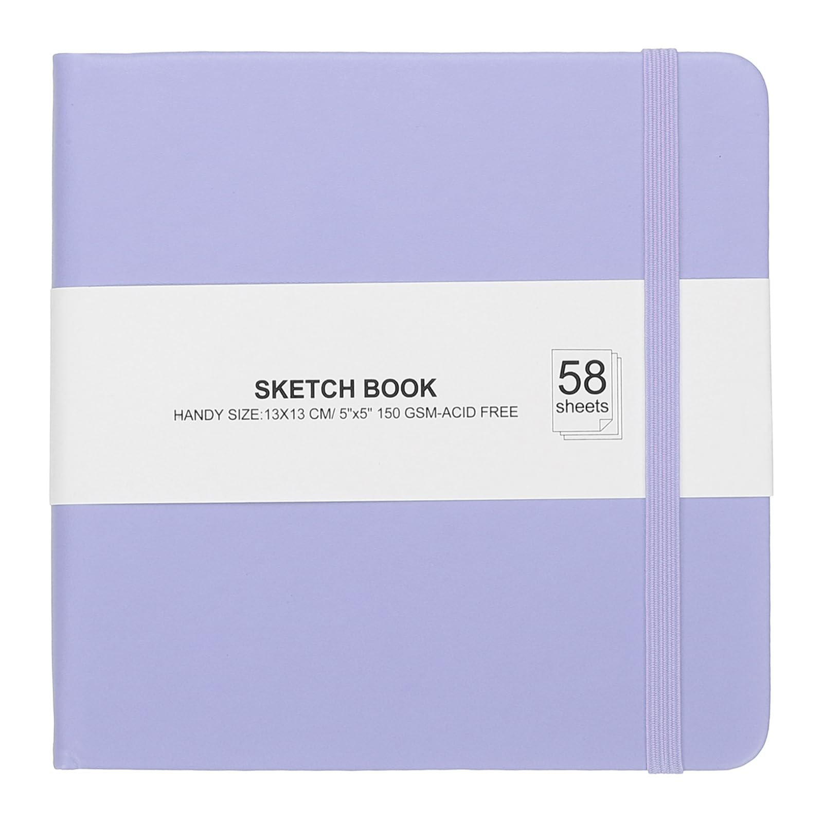 PATIKIL 5 x 5" Hardcover Leather Pocket Sketchbook