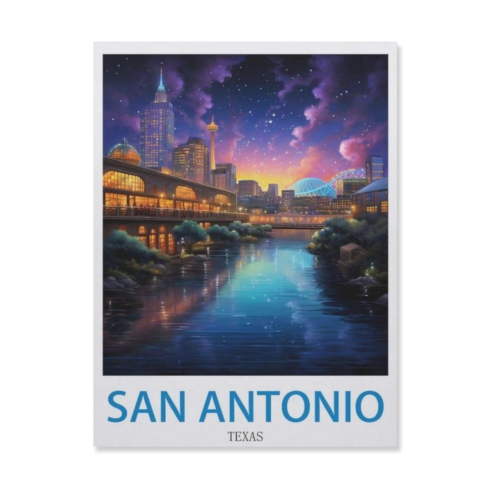 San Antonio Texas，Tin Signs,Funny Vintage Metal Sign Plaqu Poster Wall Art Kitchen Garden Bathroom Decor(20x30cm）8x12 inch-EI27