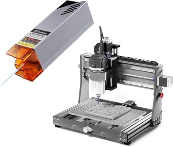 Genmitsu 3020-PRO Ultra CNC Router Machine + CFL55-33 5000mW Optical Power Laser Module, Upgraded 710W Spindle, All-Metal Engraver for Metal, Wood, Acrylic, PCB, MDF, Built-in Motherboard Fan