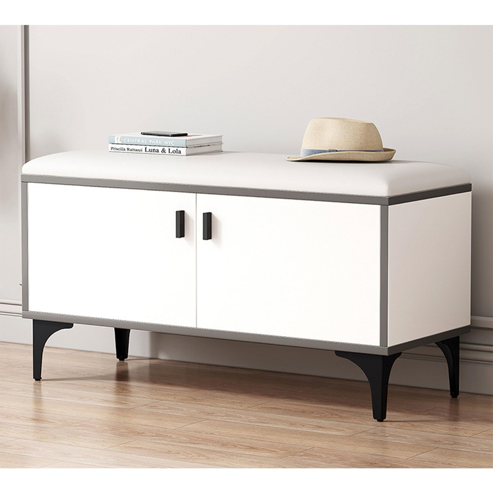 Banc d'entrée moderne 80cm pour résoudre le désordre des chaussures dans l'entrée