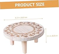 Vista 5 de Pequeño soporte de madera para plantas suculentas de interior, pedestal de madera, taburete de madera pequeño, soporte para macetas, soporte