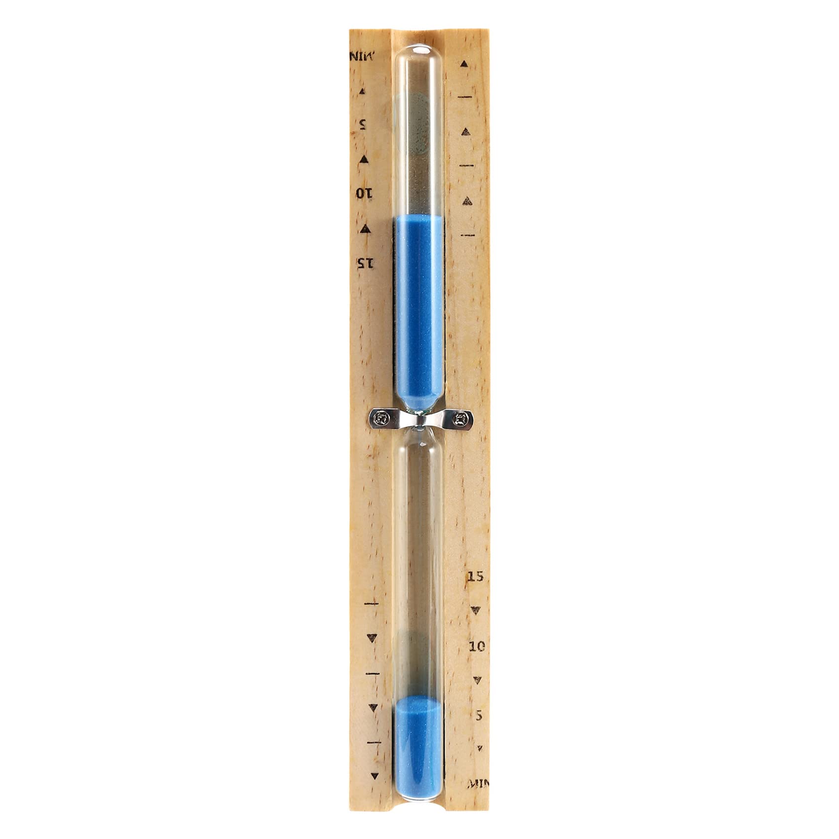 Sreuyong 15 Minute Timer Sauna Hourglass Wall Rotating Sand Timer Countdown Clock 15 Minute (Blue)