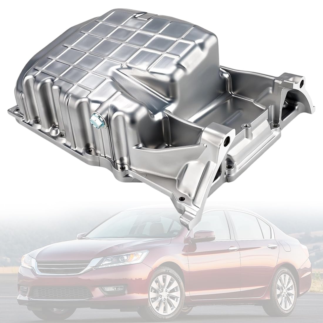 engine oil pan with drain plug (without sensor port) fit 2008-2012 honda accord fit 2012-2014 crosstour fit 2009-2014 acura tsx 2.4l 11200-r40-a00