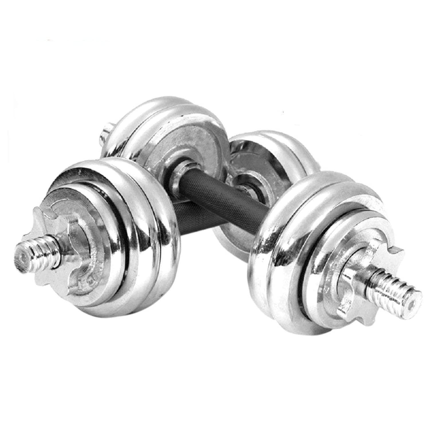Dolphy Chrome Iron Fixed Dumbbell Set for Home Gym Workout (15 Kg,Silver) without carry bag (B0BPCPT7Y3) Amazon Price History, Amazon Price Tracker