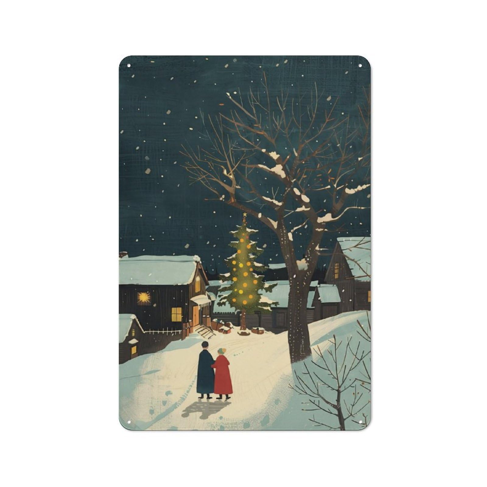 Junmoney Christmas06 For Garden Room Or Summerhouse, Vintage Tin Sign 30X20cm, A Metal Wall Feature For Garden Rooms And Summerhouses