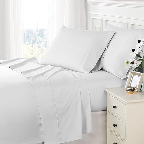 Pizuna Linens - Juego de sábanas de 800 hilos, 100 % algodón peinado, tejido de satén.