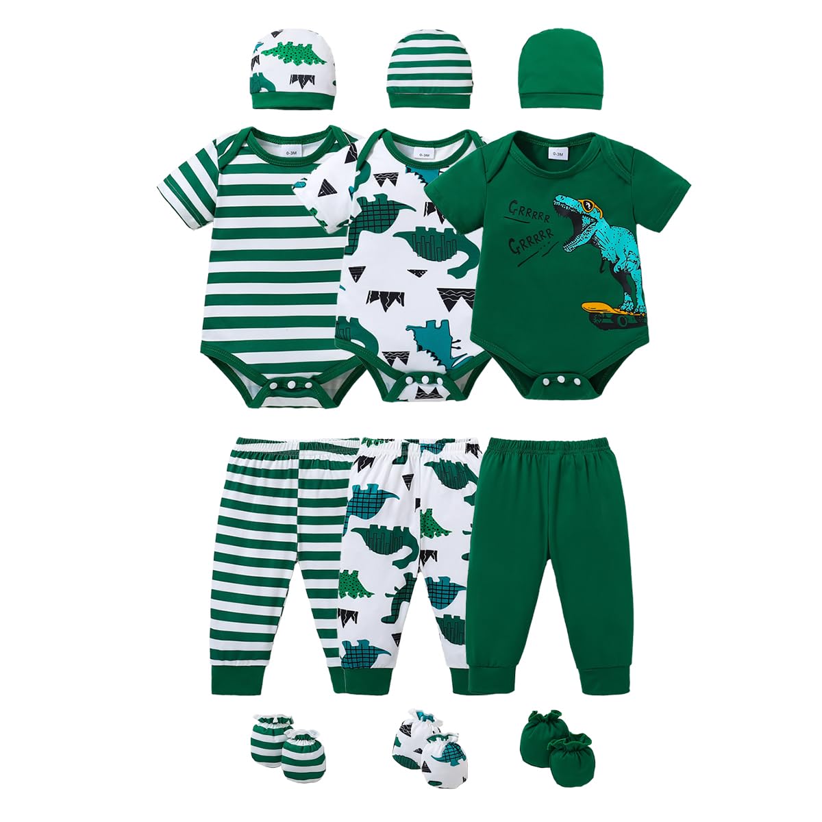 Newborn Baby Clothes Unisex Baby Layette Set Infant Romper Outfit 0-12M