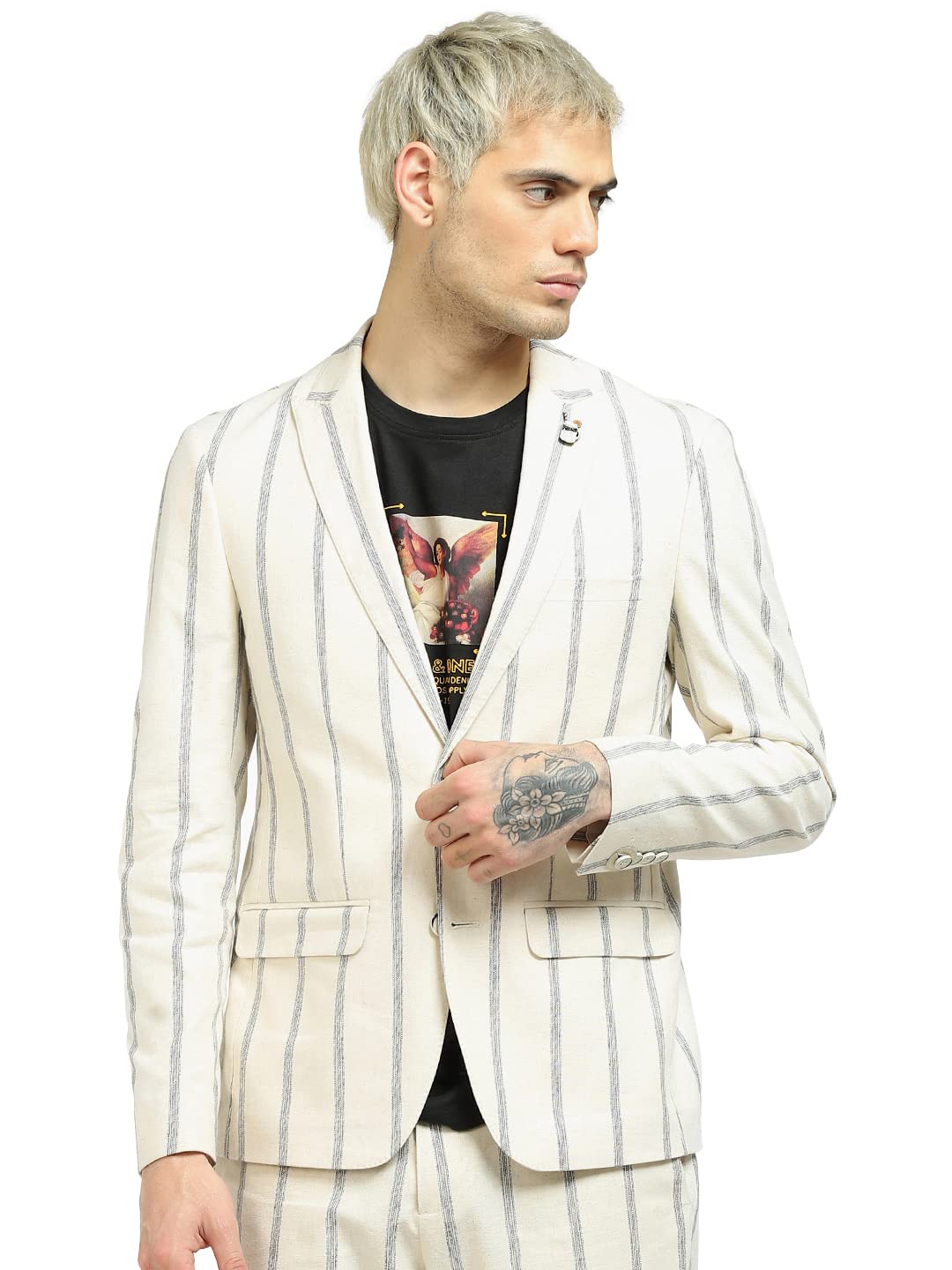 jack & jones Men's Cotton Blend Single Breasted Blazer-picture-20