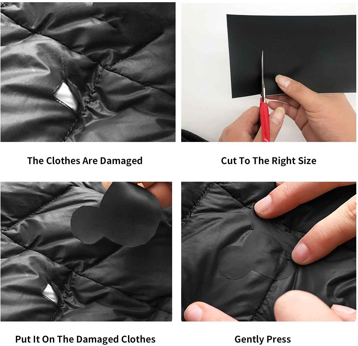 Azobur Nylon Repair Patches 2 Pack Nylon Self Adhesive Waterproof First Aid Repair Tenacious Lightweight Protable Fabric 4X8 inch for Down Jacket, Tent Clothes, Sleeping Bag… (Grey)