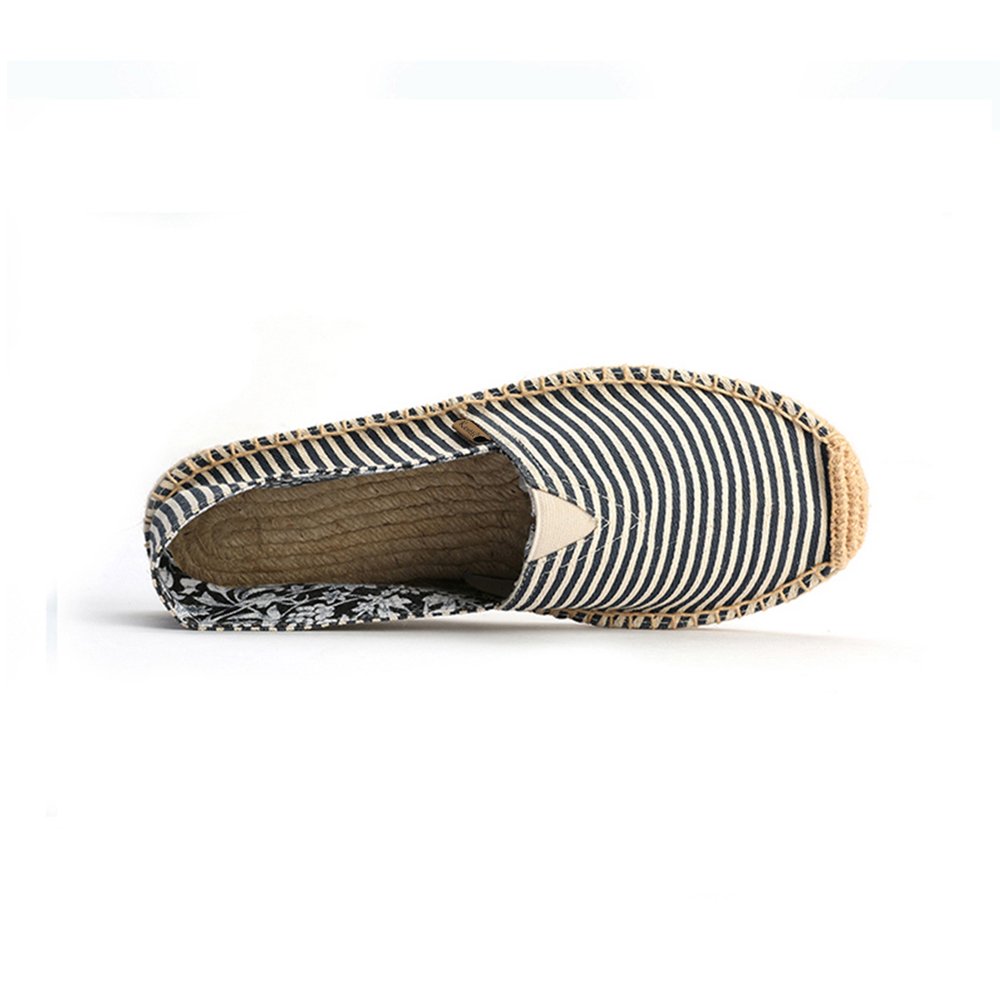 Damen Mehrfarben Streifen Flach Halbschuh Espadrilles