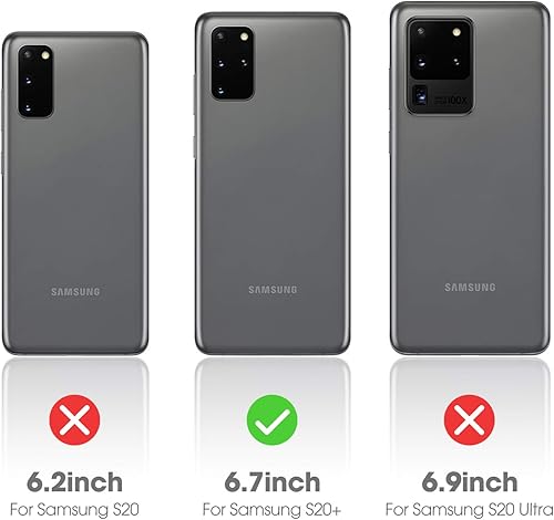 Miniatura 2 de ABITKU Funda de silicona para Galaxy S20 Plus, silicona líquida delgada, de goma, a prueba de golpes, suave forro de tela de microfibra, compatible