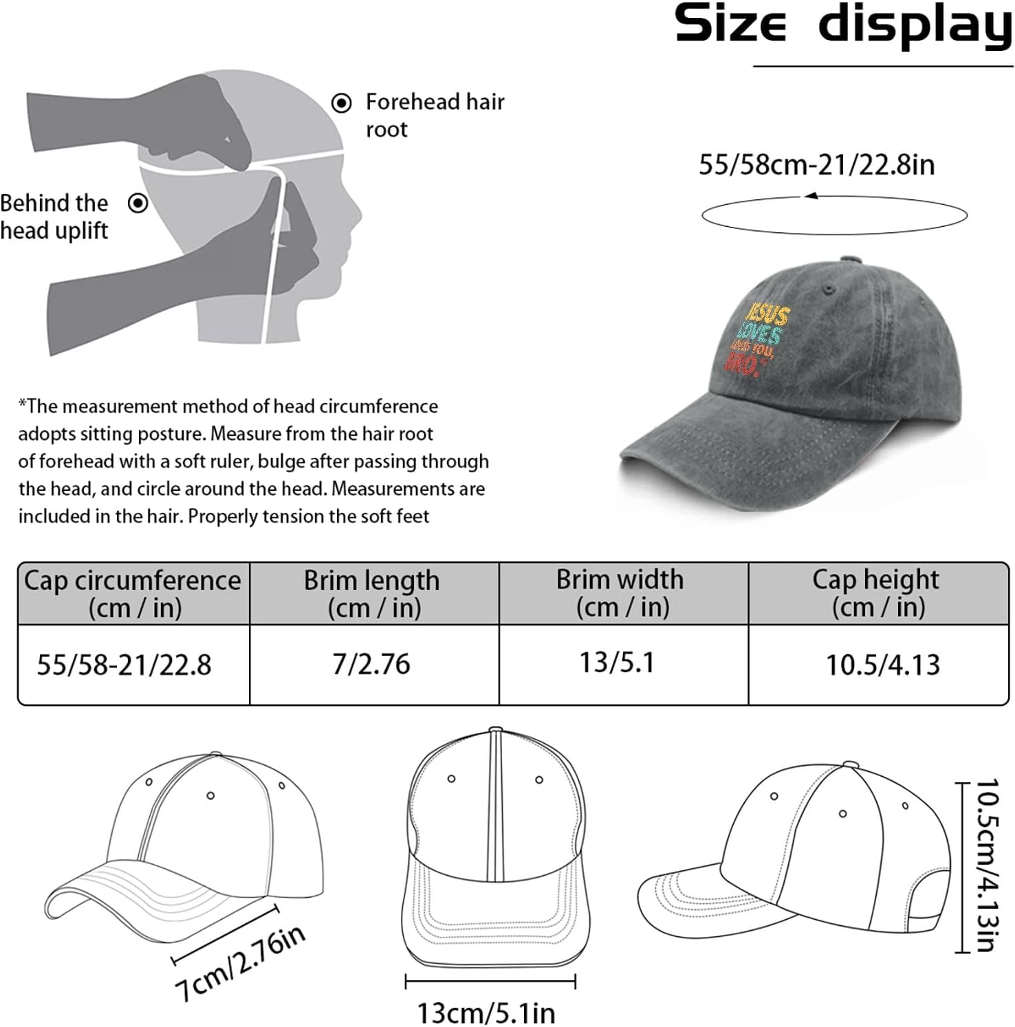 Jesus Loves You Bro Hat Women Funny Dad Hat Funny Birthday Gifts for Women image 3