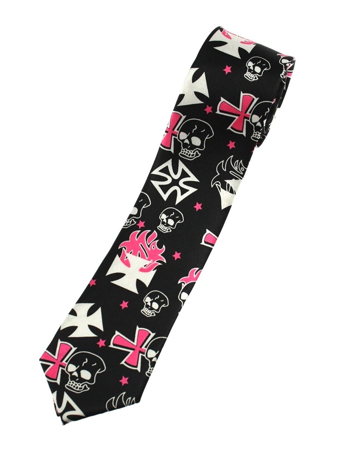 Zac's Alter Ego Skulls, Crosses & Flame Tie