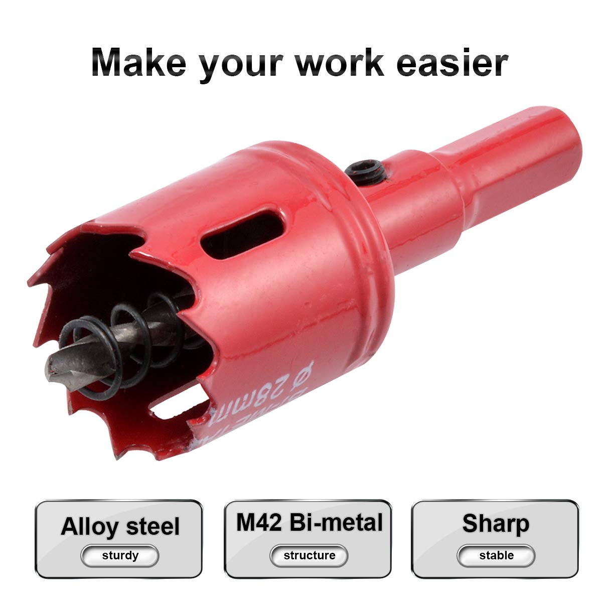 Sega A Tazza Bimetallica 28mm - Per Legno, Plastica E Metalli Sottili - Foto 9