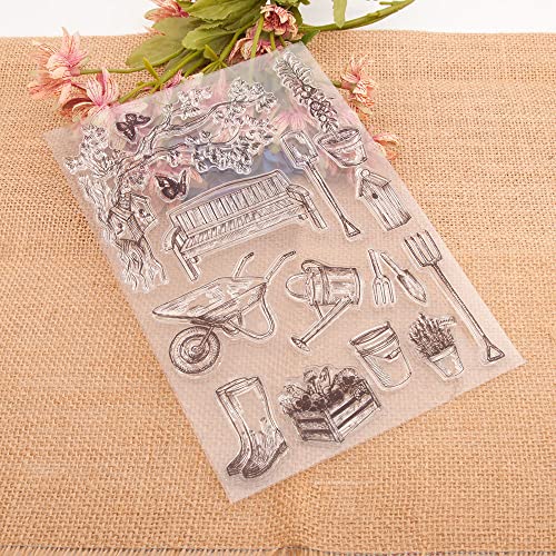WooYangFun 1pc Garden Bench Tree Relax Clear Stamp for Card Making Decoration and Scrapbooking, Transparent, 15x21.5cm - Image 4