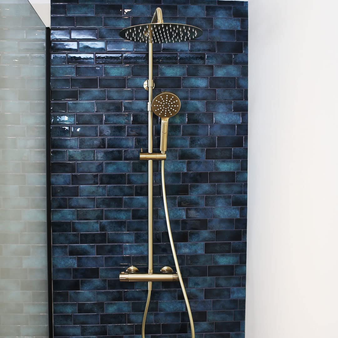 Essebagno Luisa colonne de douche thermostatique or brossé