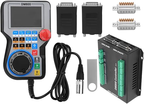 DM800 Handle Controller Motion Control Panel CNC Machine Controller Industrial CNC System with 3.8inch TFT Screen for 3Axis 4Axis 5Axis CNC Machines 5 axis