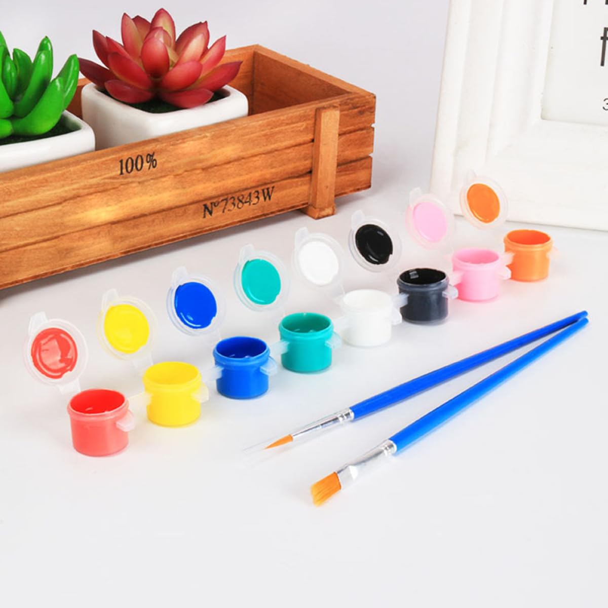 Amazon.co.jp: BELLIFFY 蓋付きプラスチックペイントポット 30個セット