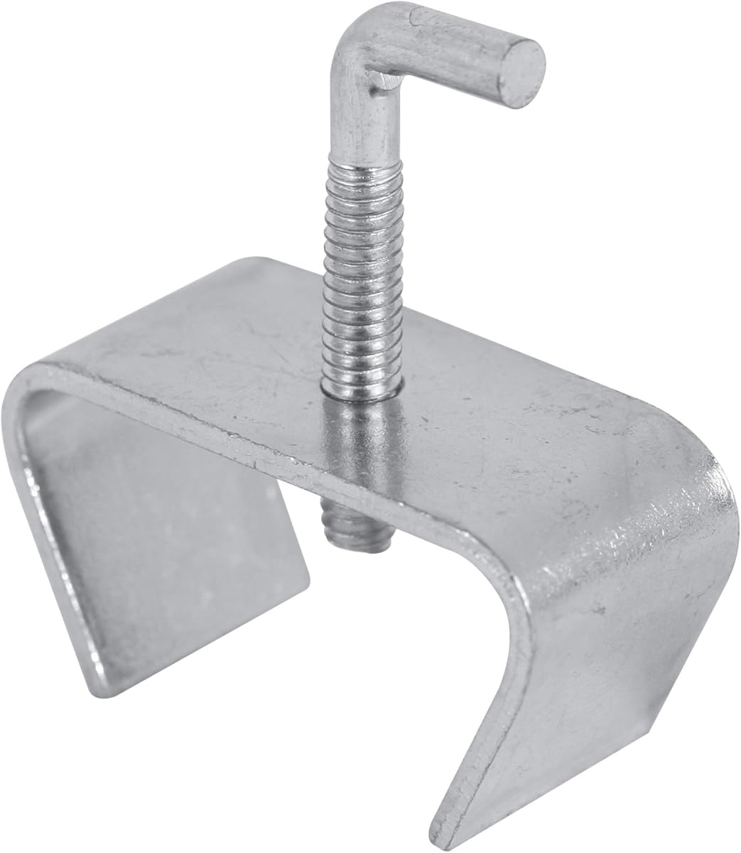 Prime-Line U 9006 Abrazadera de riel para marco de cama de acero, 1-1/4 pulgadas, paquete de 2