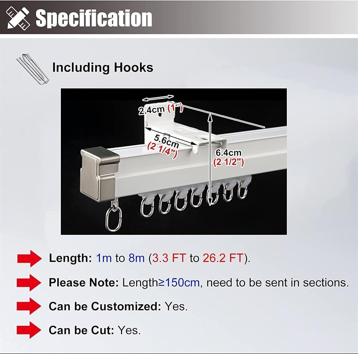 Shower Curtain Rod Rack, Ceiling Curtain Track Curved Shower Curtain Rail Rods Wall/Ceiling Curtain Rails Set Includes Built-in Silent Rollers (Size : 300cm)