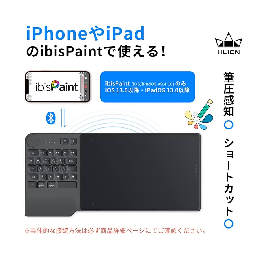 HUION ペンタブレット 板タブ Inspiroy Keydial KD200 Amazon.com: Wireless Drawing Tablet HUION Inspiroy Keydial
