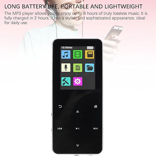 Miniatura 2 de Reproductor de MP3 de alta fidelidad, 1.8 pulgadas TFT pantalla táctil reproductor MP3 con auriculares para grabación (4GB)