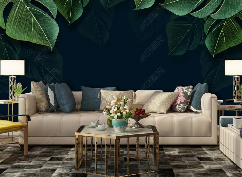 Poster geant mural pour salon et chambre : papier peint intisse tropical