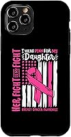 Vista 29 de Breast Cancer Flag I Wear Pink Daughter Her Fight My Fight Case for iPhone 16