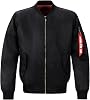 Men's Lightweight Bomber Jacket Casual Windproof Baseball Jacket Windbreaker