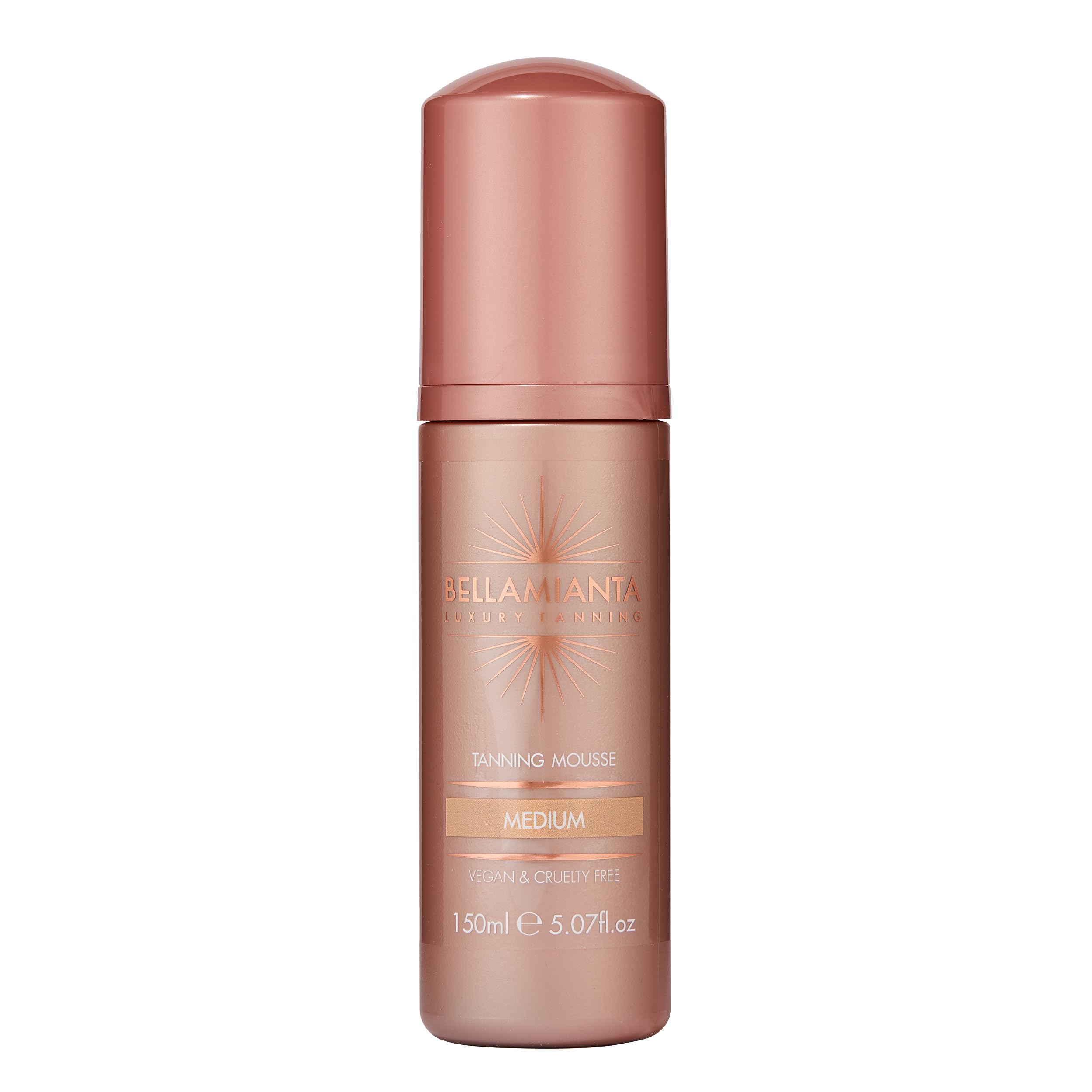 Bellamianta Instant Tanning Mousse, Express Fake Tan, Vegan, Medium, 150ml