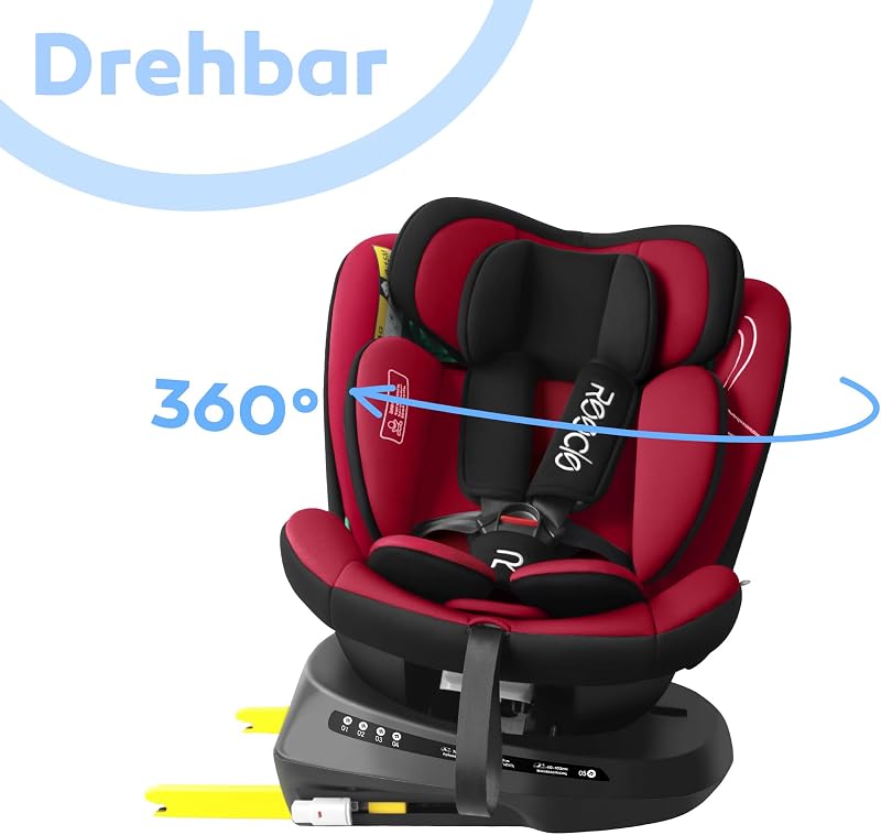Reecle 360° Forgó i-Size Autósülés ISOFIX 0-36 kg Újszülött-12 év ECE R129
