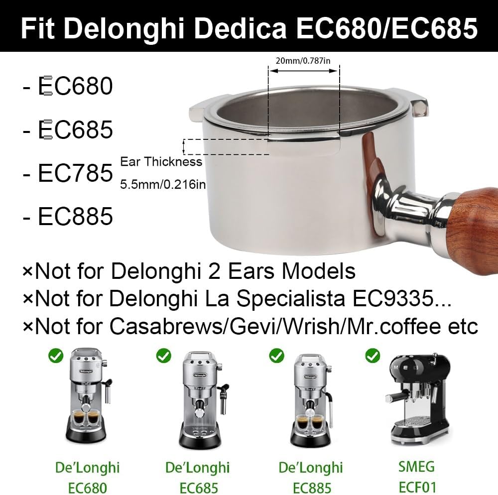 51mm Bottomless Portafilter ears Only for Delonghi Egypt Ubuy