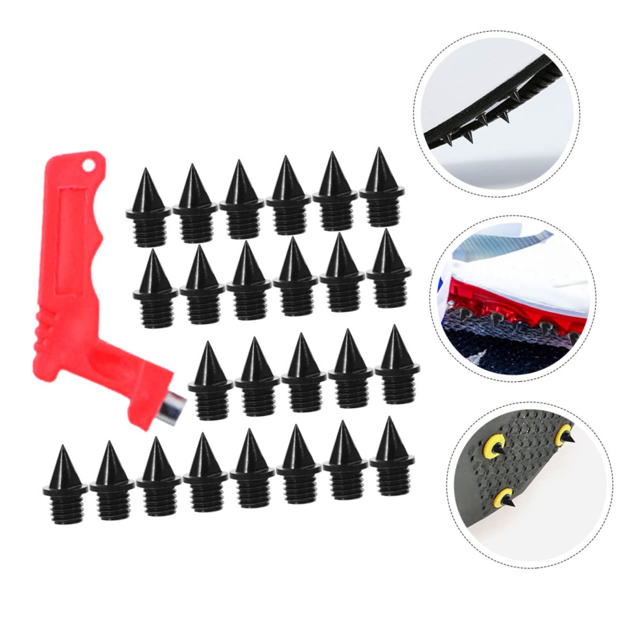 Sosoport 150 Pz Picchi sportivi punte di ricambio per scarpe da pista punte per scarpe piramidali accessori running picchi di corsa punte per scarpe da sprint all'aperto uomo
