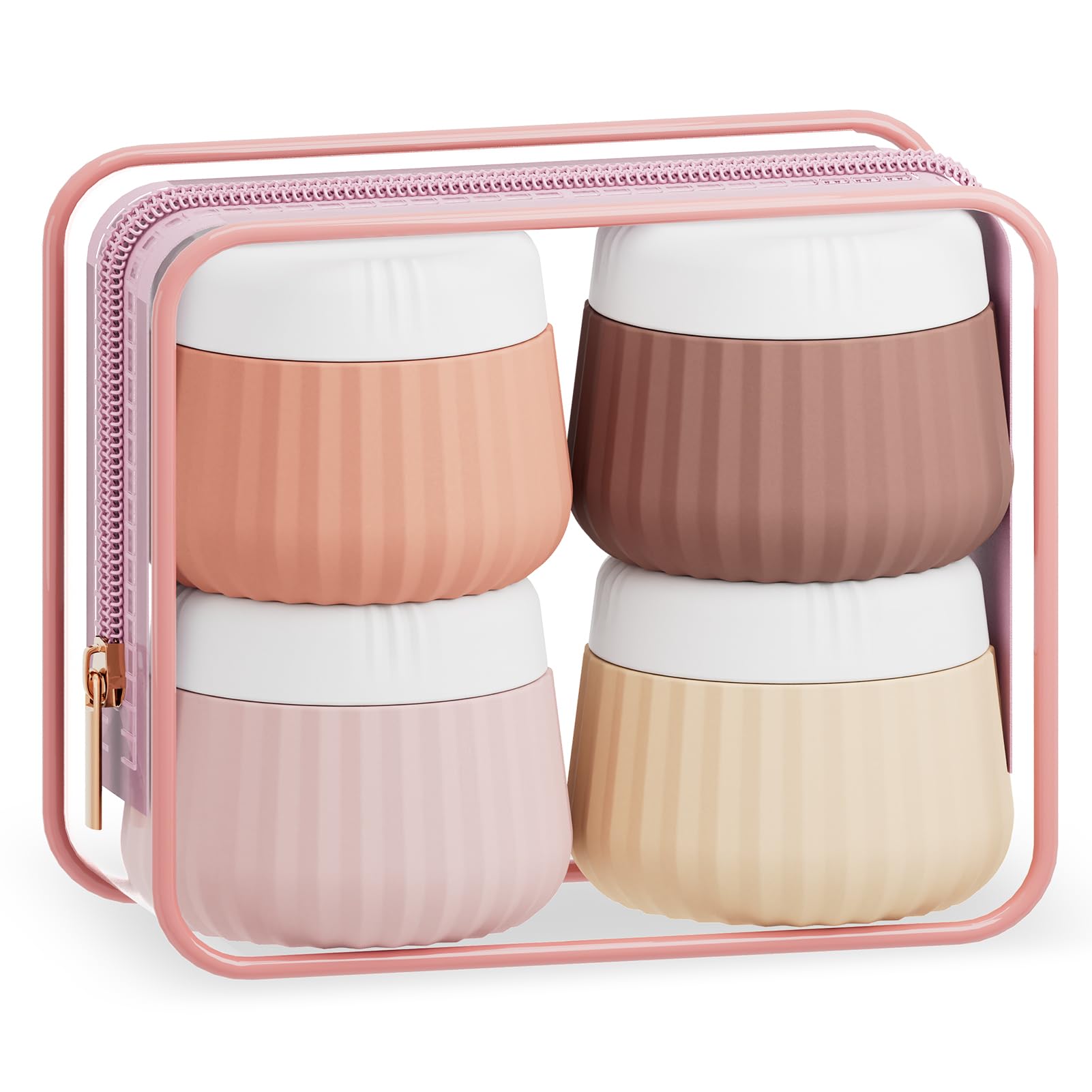 Travel Containers for Toiletries 4 Pack TSA Approved Travel Size Toiletries Travel Size Containers With Clear Bag Leak