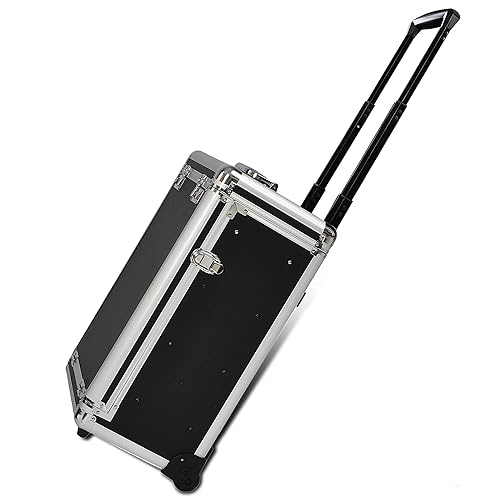 Miniatura 4 de BYOOTIQUE Estuche organizador de maquillaje con ruedas caja organizadora de artista cosmético caja de viaje de pedicura de 4 capas con bloqueo de