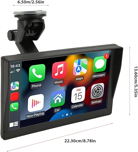 Miniatura 9 de Estéreo de coche con pantalla táctil de 9 pulgadas, estéreo portátil para automóvil con tarjeta de almacenamiento interno de 64 GB, soporte Carplay