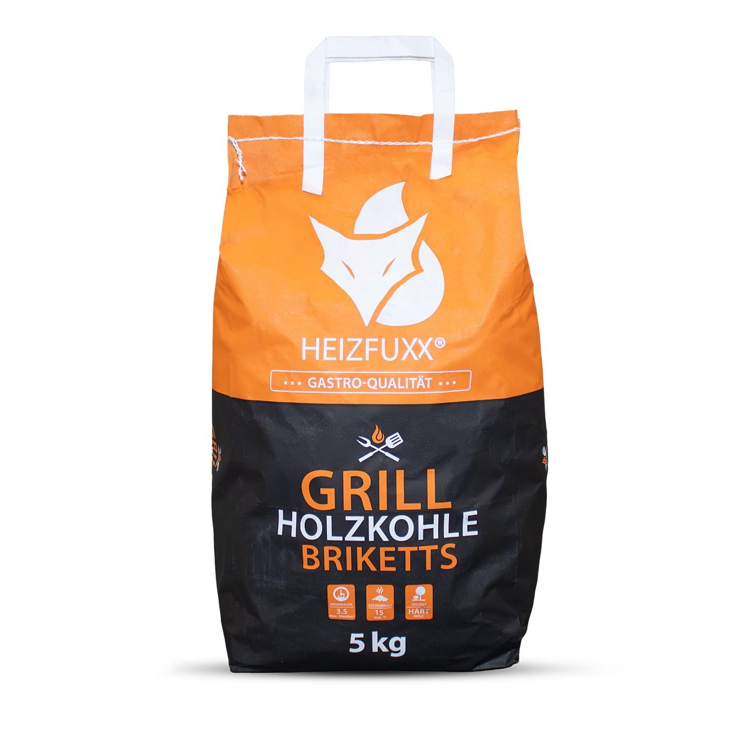 HEIZFUXX Grillholzkohlebriketts 300 kg (60 x 5 kg) 1 Palette