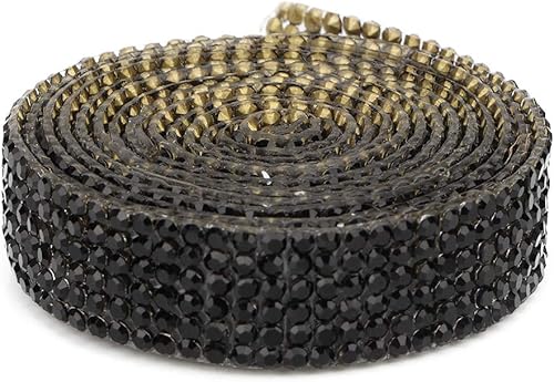 Cinta de diamantes de imitación de 3.3 ft de largo, cadena de borla de diamantes de imitación, zapatos de vestir de boda con flecos para costura,