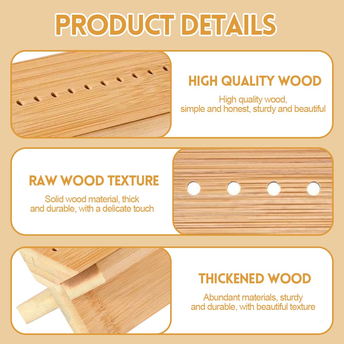 Set di Rilegatura in Legno con Punzoni – Strumenti Precisi per Quaderni DIY, Agende, Riviste e Brochure, Kit Portatile per Carta, Tessuto, Pelle e Artigianato, Facile da Usare a Casa o in Laboratorio