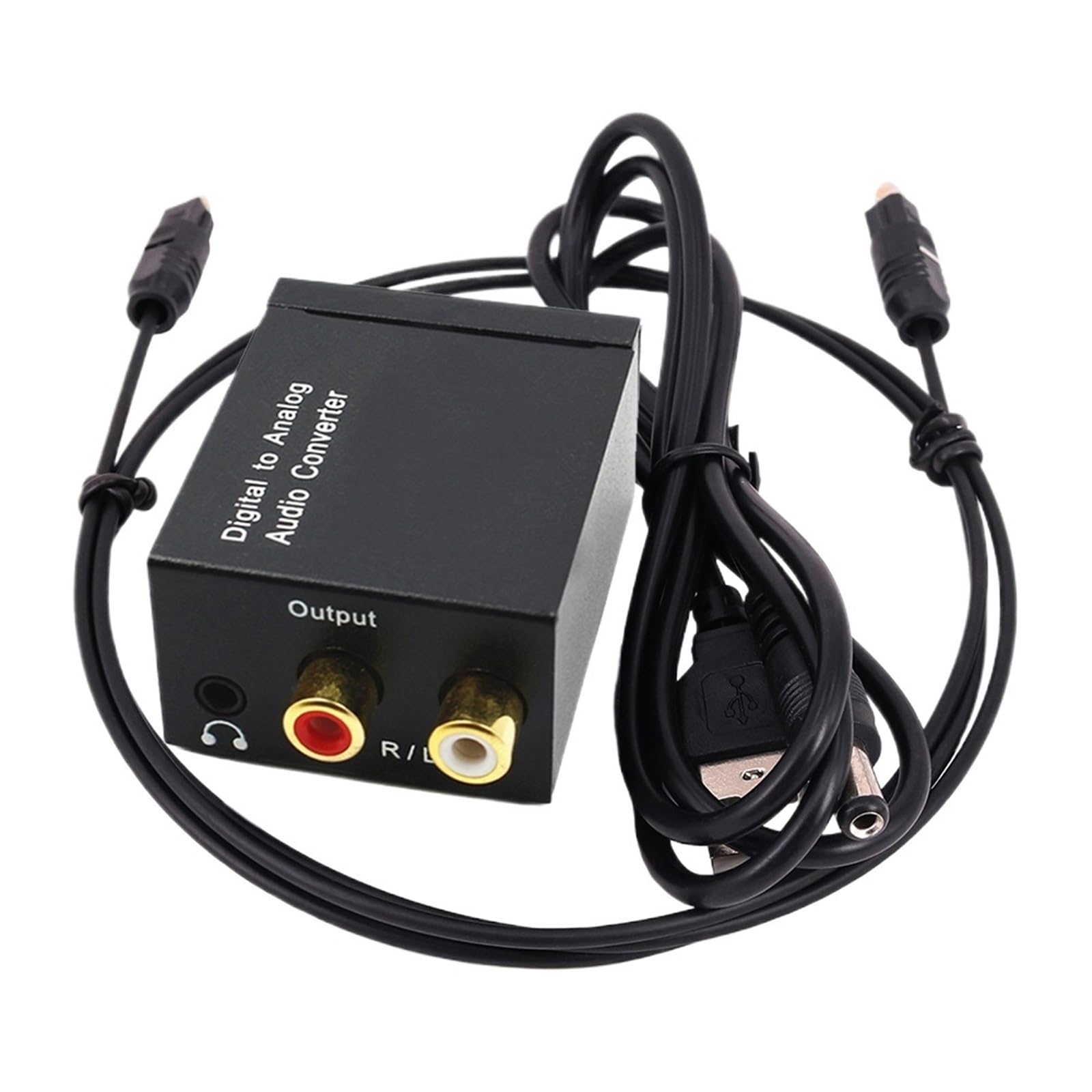 Convertisseur Audio numérique vers analogique Amplificateur Décodeur Optique Coaxial Jack 3,5MM Adaptateur Audio Stéréo Adaptateur SPDIF