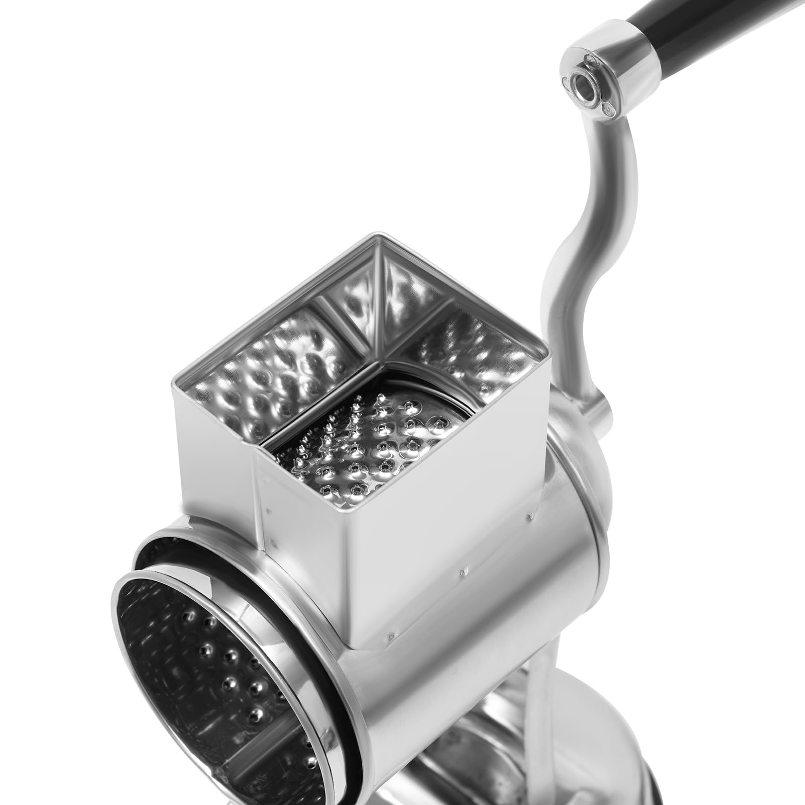 Grattugia a tamburo in acciaio inox, per verdure, per patate, con 5 tamburi, a manovella, per verdure, multifunzione, per cucine, caffetterie, ristoranti