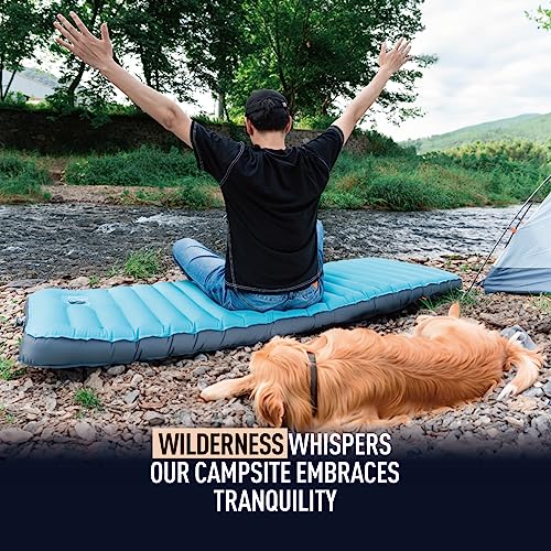 ZOOOBELIVES 3D Wrapping Inflatable Camping Sleeping Pad with Built-in Pump, Extra Thick and Wide, Ultimate Comfortable Compact Camp Air Mat for Tent, Car Traveling and Backpacking - Airlive2000X - Thumbnail 5