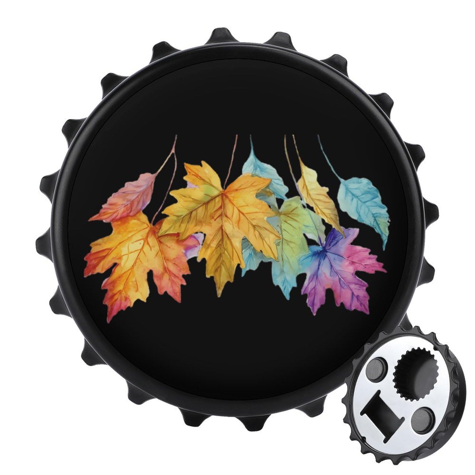 Autumn Leaves Magnetic Bottle Opener Refrigerator Magnet Fridge Magnets Kitchen Supplies