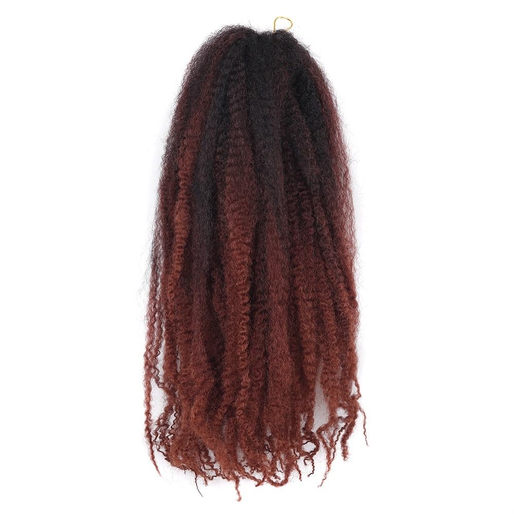 Marley Twist 6 opakowań plecionych włosów, szydełkowane przedłużanie włosów, 18 cali, afro szydełkowane przedłużanie włosów (OT530T350#)