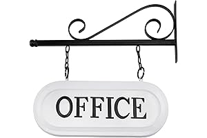AuldHome Wall-Mounted Metal Office Sign