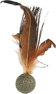 Penn-Plax Cat-Life Compressed Catnip Birdie with Peacock Feathers â€“ Natural Cat Toy â€“ 1 Count