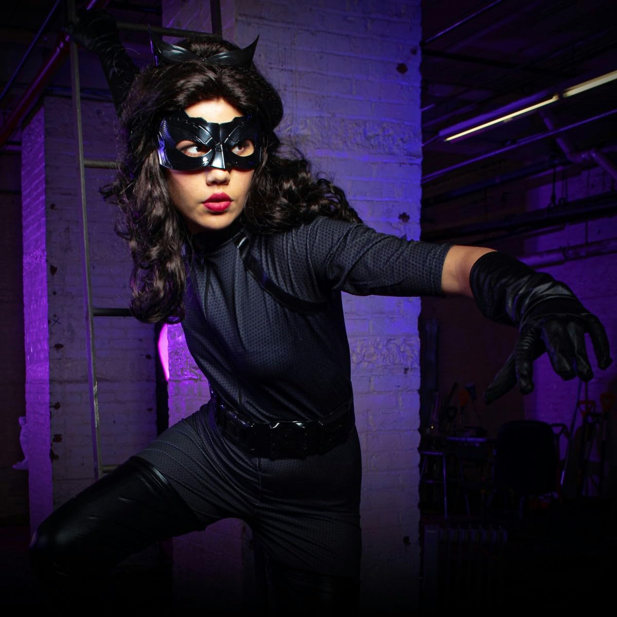 Rubie's Offizielles Catwoman Damenkostüm, Erwachsenen Kostüm, Size L