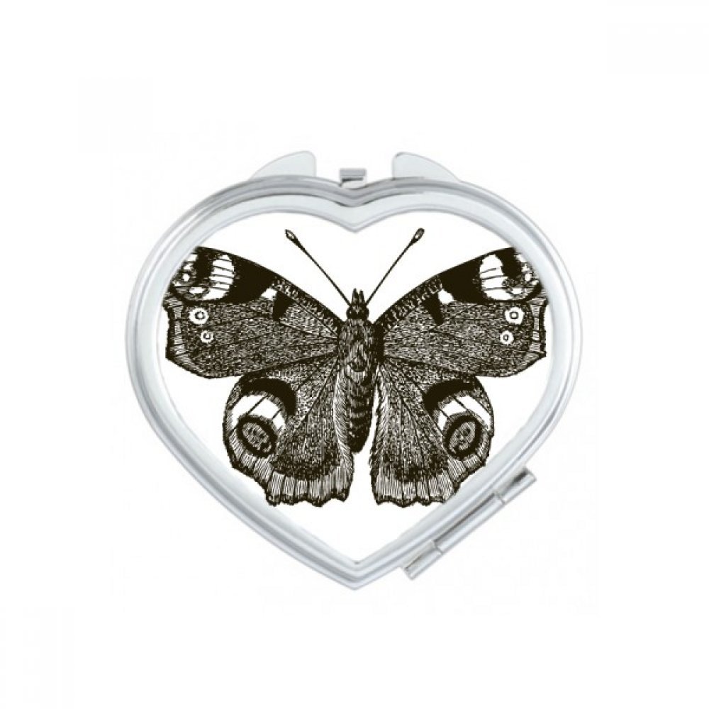 Miroir compact multicolore en forme de coeur, petit cadeau mignon pour femme