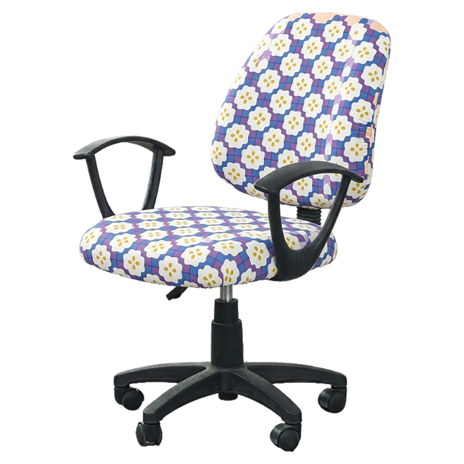 Kitegrese Stretch Office Computer Chair Covers, Soft Spandex Universal Rotating Desk Chair Slipcover, Removable Washable Protector(Style 7)