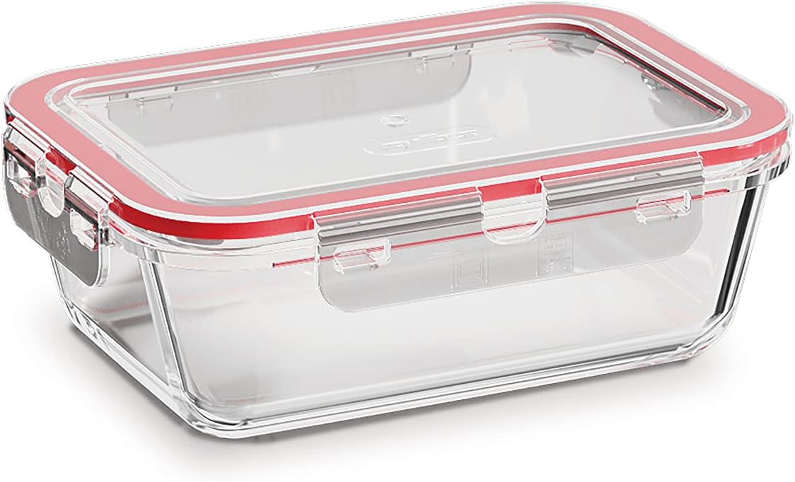 Curver Glass Airtight Food Storage Container (4pcs) 1.8L Capacity